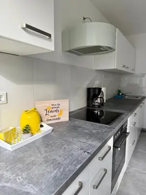 Küche/Küchenzeile in der Unterkunft Stylish 4-Person CityNest Wuppertal Near Hbf