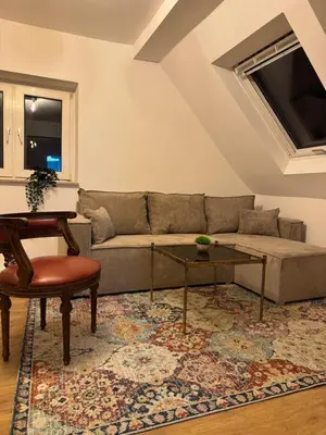 Ein Sitzbereich in der Unterkunft Charmante Unterkunft mit 2 Schlafzimmern, Smart-TV, WLAN