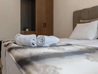 Ein Bett oder Betten in einem Zimmer der Unterkunft Lakeside Base in Oberhausen
