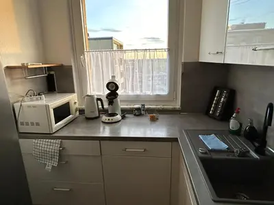 Küche/Küchenzeile in der Unterkunft Home 18 - Monteurwohnung für 8 Personen