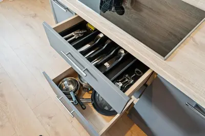 Küche/Küchenzeile in der Unterkunft Gemütliche und ruhige Ferienwohnung in Wuppertal