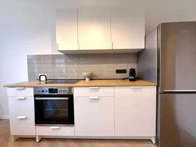 Küche/Küchenzeile in der Unterkunft Helle Altbauperle zwischen Köln & Düsseldorf