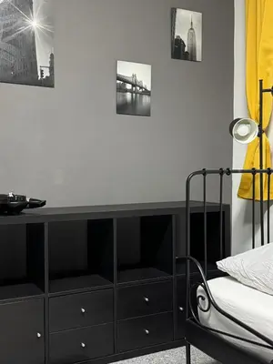 Ein Bett oder Betten in einem Zimmer der Unterkunft Office Modern Nähe Hauptbahnhof