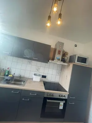 Küche/Küchenzeile in der Unterkunft Ferienwohnung Emma