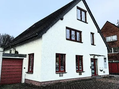 Das Gebäude in dem sich das Ferienhaus befindet