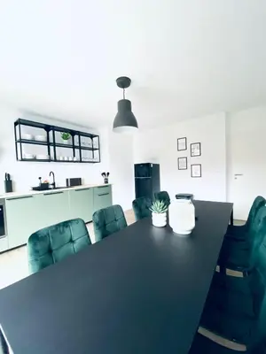 Küche/Küchenzeile in der Unterkunft Komfortable XXL Teamsuite mit 1,20 Betten