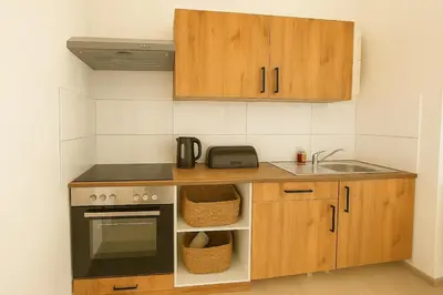 Küche/Küchenzeile in der Unterkunft Livemore24 - Apartment 2 in Herten 24-7 Check-In