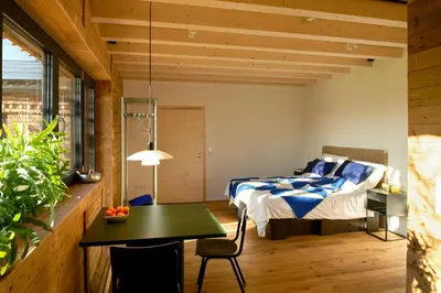 Ein Bett oder Betten in einem Zimmer der Unterkunft Das SILO