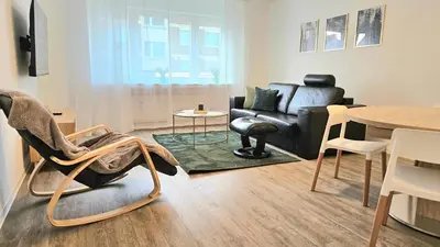Ein Sitzbereich in der Unterkunft 3 Zimmer I Küche I Balkon I WLAN I Parken I Seepark