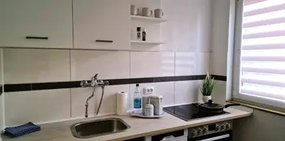 Küche/Küchenzeile in der Unterkunft Wohnung mit Balkon in Wuppertal