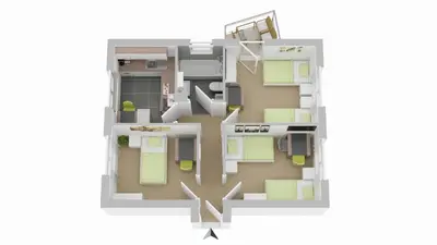 Küche/Küchenzeile in der Unterkunft BudgetRoom 3 Bedroom Perfect for Teams