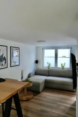 Ein Sitzbereich in der Unterkunft Altstadt Apartment Chalet