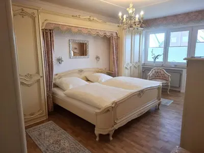 Ein Bett oder Betten in einem Zimmer der Unterkunft Top Ferienwohnung Raesfeld, Schlossnähe, zentral