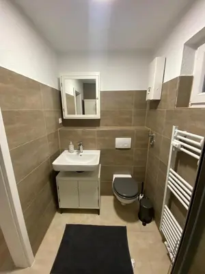 Ein Badezimmer in der Unterkunft Ferienwohnung Grünes Eck,Wuppertal am Toelleturm