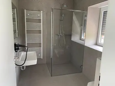 Ein Badezimmer in der Unterkunft Hof Volkmann
