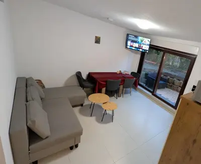 Ein Sitzbereich in der Unterkunft Marco Compact City Flat
