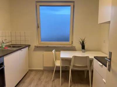 Küche/Küchenzeile in der Unterkunft T&K Apartments - Herne - 2 Zimmer Wohnungen - Vollausgestattet