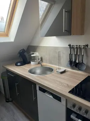 Küche/Küchenzeile in der Unterkunft Mülheim an der Ruhr Apartment