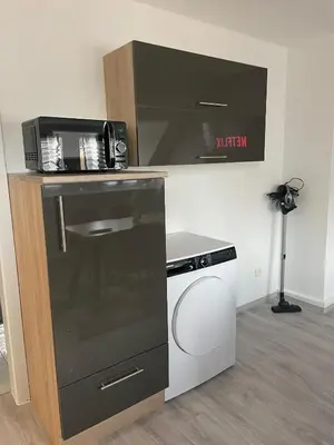 Küche/Küchenzeile in der Unterkunft Mülheim an der Ruhr Apartment