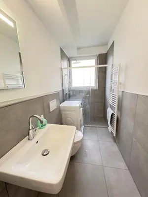 Ein Badezimmer in der Unterkunft Workerslodge - Wohnung für 6 Personen in Ratingen - nähe Düsseldorf