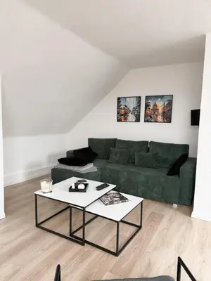 Ein Sitzbereich in der Unterkunft Gemütliche Wohnung über den Dächern von Gevelsberg