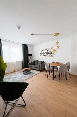 Ein Sitzbereich in der Unterkunft Holiday apartment im Bergischen Land