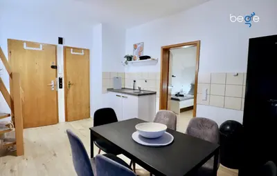 Küche/Küchenzeile in der Unterkunft BEGE APARTMENTS DeskSide