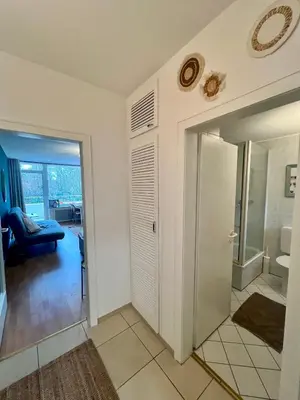 Ein Sitzbereich in der Unterkunft TheFairHome - 5 Min to fair, 8min to city center