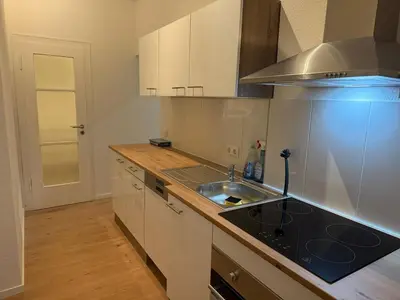 Küche/Küchenzeile in der Unterkunft Modernes Design-Apartment in Duisburg-Rheinhausen