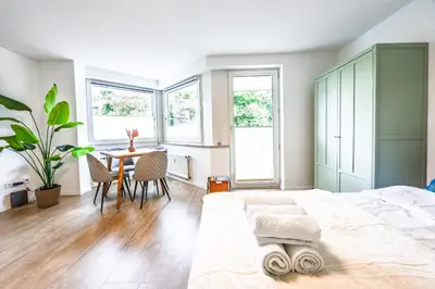 Ein Bett oder Betten in einem Zimmer der Unterkunft Quiet and central apartment