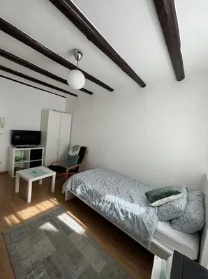 Ein Sitzbereich in der Unterkunft Cozy Studio Apartment in Düsseldorf Altstadt