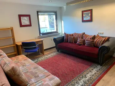 Ein Sitzbereich in der Unterkunft Business Apartment Herne-Wanne
