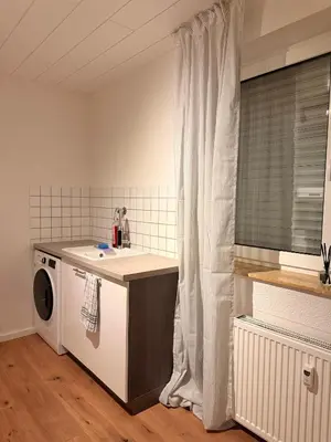 Küche/Küchenzeile in der Unterkunft WhiteWood-Apartment Bottrop - Near Skihalle