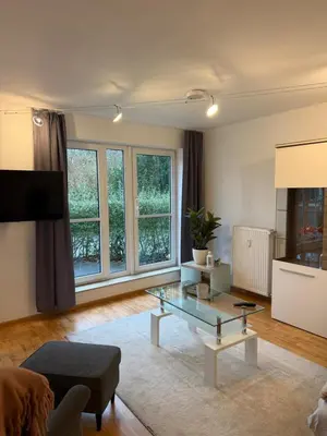 Ein Sitzbereich in der Unterkunft Komfortable Ferienwohnung Auf dem Höchsten in Dortmund Süd