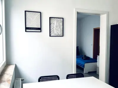 Ein Bett oder Betten in einem Zimmer der Unterkunft SAP08- Fitter's apartment in Solingen