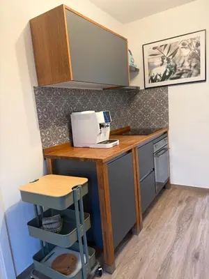 Küche/Küchenzeile in der Unterkunft Q80 Appartement