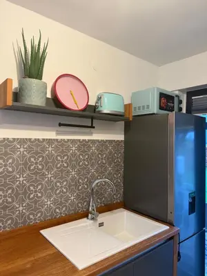 Küche/Küchenzeile in der Unterkunft Q80 Appartement