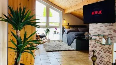 Ein Bett oder Betten in einem Zimmer der Unterkunft LOEH38 Apartment Schalksmühle