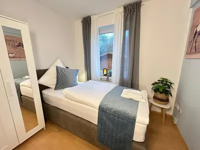 Ein Bett oder Betten in einem Zimmer der Unterkunft Fewo am Disselhook