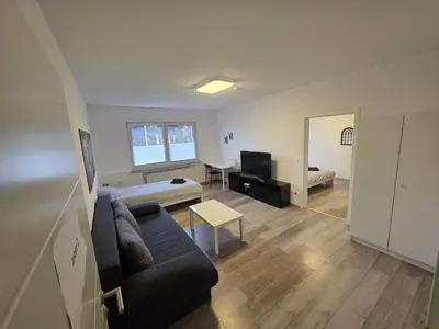Ein Sitzbereich in der Unterkunft Doppelzimmer für bis zu 4 Personen - 4 OG