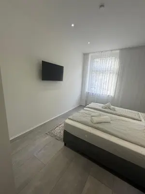 Ein Bett oder Betten in einem Zimmer der Unterkunft Deluxe Apartment Essen Frohnhausen 1
