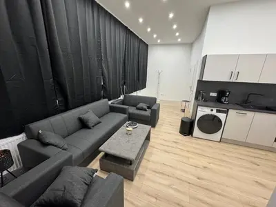 Ein Sitzbereich in der Unterkunft Central apartment in Essen city center