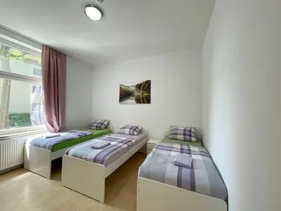Ein Bett oder Betten in einem Zimmer der Unterkunft Gemütliches Apartment in Gelsenkirchen