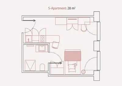 Grundriss der Unterkunft PM-AM Apartments Reinoldikirche