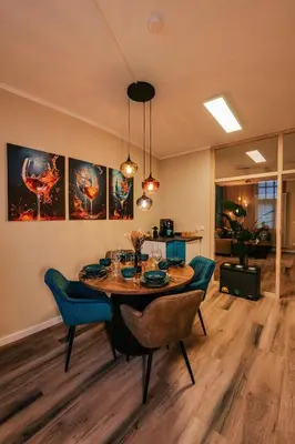 Ein Sitzbereich in der Unterkunft Deluxe Suite Hafennah