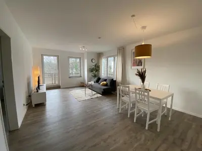 Ein Sitzbereich in der Unterkunft SAP18 fitter's apartment in Erkrath