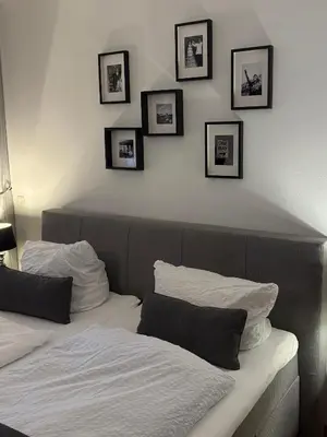 Ein Bett oder Betten in einem Zimmer der Unterkunft Rehmanns Hof