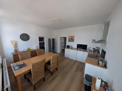 Küche/Küchenzeile in der Unterkunft Ferienwohnung Gästehaus Bauer 1