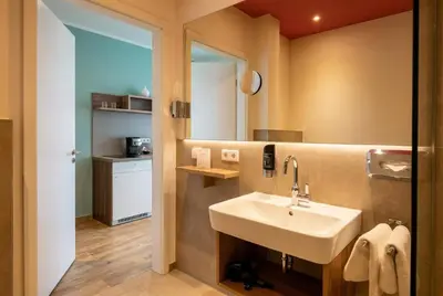Ein Badezimmer in der Unterkunft Steverbett Hotel