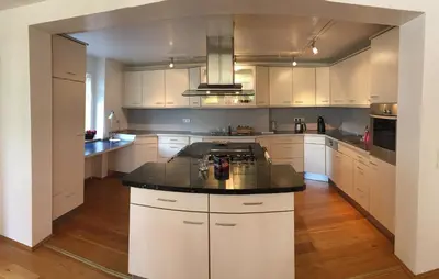 Küche/Küchenzeile in der Unterkunft 4-Zimmer Apartment auf Resthof